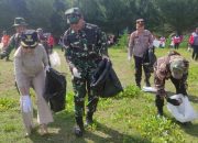 Bupati, Dandim 0715/ Kendal dan Kapolres Kendal Bersih- Bersih Pantai Muara Kencana